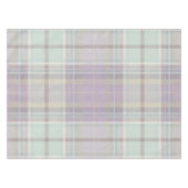 Hellviolett Türkis Kariert Tartan Muster  Tischdecke (Vorderseite (Horizontal))