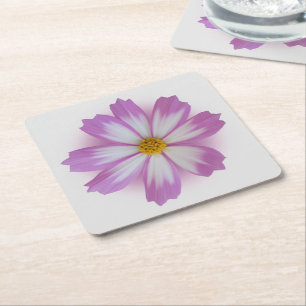 Hellviolette Blume Rechteckiger Pappuntersetzer