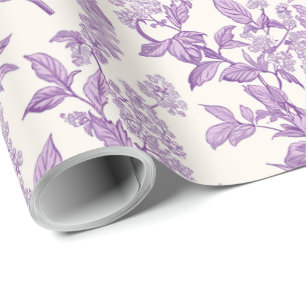 Hellviolette Chinoiserie-Decoupage Geschenkpapier