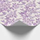 Hellviolette Chinoiserie-Decoupage Geschenkpapier (Ecke)