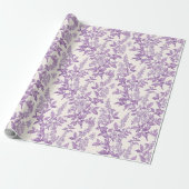 Hellviolette Chinoiserie-Decoupage Geschenkpapier (Ungerollt)