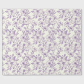 Hellviolette Chinoiserie-Decoupage Geschenkpapier (Flach)