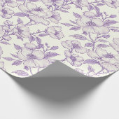 Hellviolette Chinoiserie-Decoupage Geschenkpapier (Ecke)