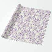 Hellviolette Chinoiserie-Decoupage Geschenkpapier (Ungerollt)