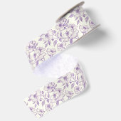 Hellviolette Chinoiserie-Decoupage Satinband (Rückseite)