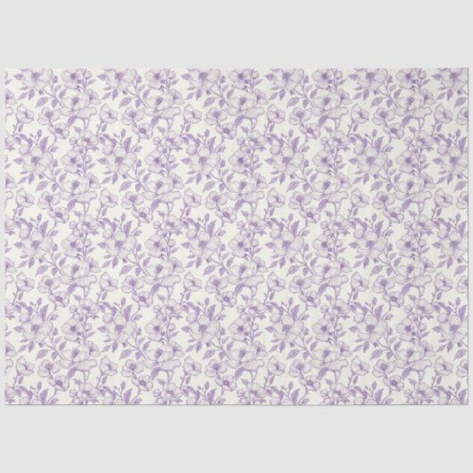 Hellviolette Chinoiserie-Decoupage Seidenpapier (Vorderseite)