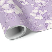 Hellviolette Chinoiserie Geschenkpapier (Rolleneckpunkt)