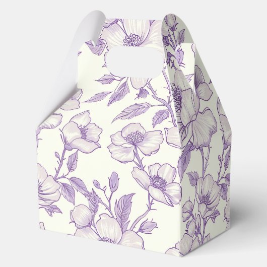 Hellviolette Chinoiserie Geschenkschachtel (Rückseite)