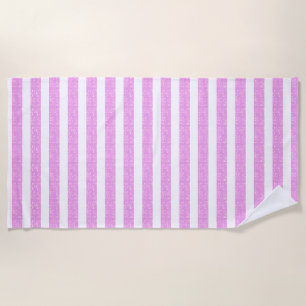 Hellviolette geometrische Streifen Strandtuch