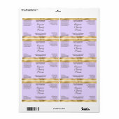 Hellviolette & Gold Kosmetik-Tropfflaschen-Etikett (Vorne)