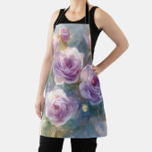 Hellviolette Rosen Impressionistische Blumen Schürze (InSitu)