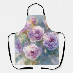 Hellviolette Rosen Impressionistische Blumen Schürze