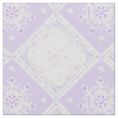 hellviolette Schneeflocke & glitzerndes Herz Stoff (Nahaufnahme)