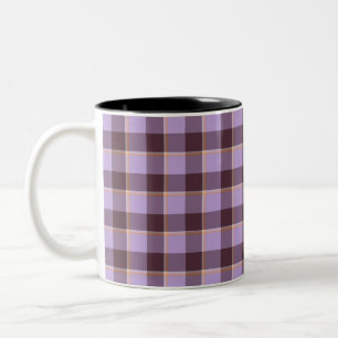 Hellviolette und lividbraun karierte lila Farbe Zweifarbige Tasse