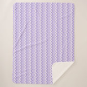Hellvioletter Chevron-Muster-Sherpa-Decke Sherpadecke (Vorderseite)