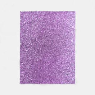 Hellvioletter Glitter Fleecedecke