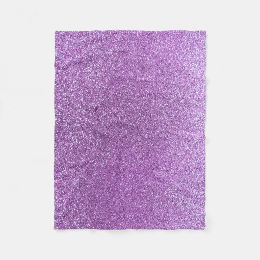 Hellvioletter Glitter Fleecedecke (Vorderseite)