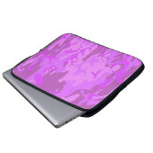 Hellviolettes Tarnmuster Laptopschutzhülle (Vorne Knopf)