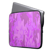 Hellviolettes Tarnmuster Laptopschutzhülle (Vorderseite Links)