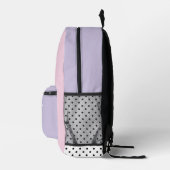 Hellviolettes und rosa Monogramm-Initial Bedruckter Rucksack (Rechts)