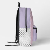 Hellviolettes und rosa Monogramm-Initial Bedruckter Rucksack (Links)