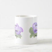 Hellviolettes und weißes Stiefmütterchen-Paar Kaffeetasse (Mittel)