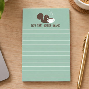 Hellwacher Eichhörnchen Kaffee Liebhaber Hübsches Post-it Klebezettel