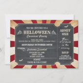 HELLween Halloween-Party Circus Horror Ticket Einladung (Vorderseite)
