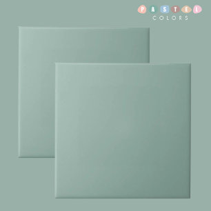 Hellweiches Pastell-Hell-Sage-Teal-Grün Farbe Fliese