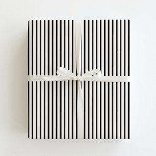 Hellweiß, dunkelgrau elegante Streifen Geschenkpapier