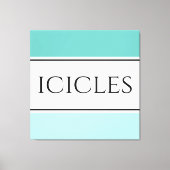 Hellweiße Coole, Aquamarine Polsterstreifen - ICLE Leinwanddruck (Vorderseite)