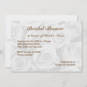 Hellweiße Rose Hintergrund Brautparty Einladung (Vorderseite)