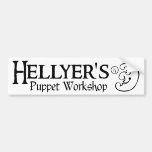 Hellyers Marionetten-Werkstatt-Autoaufkleber Autoaufkleber
