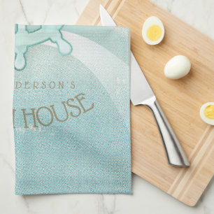 Helm Aqua Blue ID623 Beach House Nautical Boat Geschirrtuch