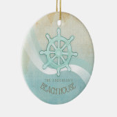 Helm Aqua Blue ID623 Beach House Nautical Boat Keramik Ornament (Rechts)