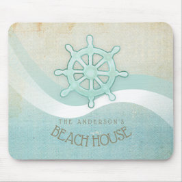 Helm Aqua Blue ID623 Beach House Nautical Boat Mousepad