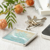 Helm Aqua Blue ID623 Beach House Nautical Boat Schlüsselanhänger (Seite)