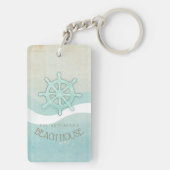 Helm Aqua Blue ID623 Beach House Nautical Boat Schlüsselanhänger (Rückseite)