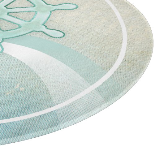 Helm Aqua Blue ID623 Beach House Nautical Boat Schneidebrett (Ecke)