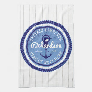 Helm-Boot Kapitän-Vintage Nautical Rope Anchor Geschirrtuch