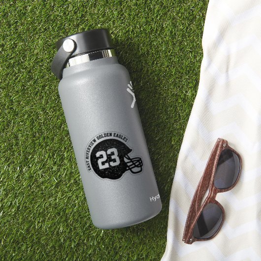 Helm der Fußball-Mannschaft, Sondernummer schwarze Aufkleber (HydroFlask Insitu)