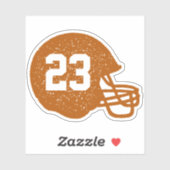 Helm der Fußballmannschaft personalisiert verbrann Aufkleber (Blatt)