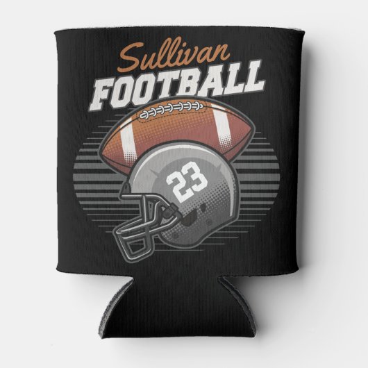 Helm der personalisierten Fußballmannschaft Dosenkühler (Vorderseite)