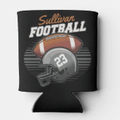 Helm der personalisierten Fußballmannschaft Dosenkühler (Rückseite)