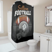Helm der personalisierten Fußballmannschaft Duschvorhang (Beispiel)