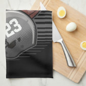 Helm der personalisierten Fußballmannschaft Geschirrtuch (Viertel Falte)