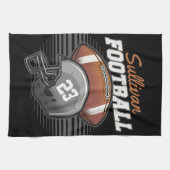 Helm der personalisierten Fußballmannschaft Geschirrtuch (Horizontal)