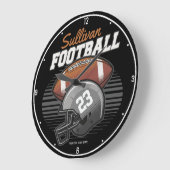 Helm der personalisierten Fußballmannschaft Große Wanduhr (Winkel)