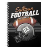 Helm der personalisierten Fußballmannschaft Notizblock (Vorderseite)
