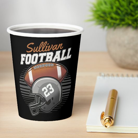 Helm der personalisierten Fußballmannschaft Pappbecher